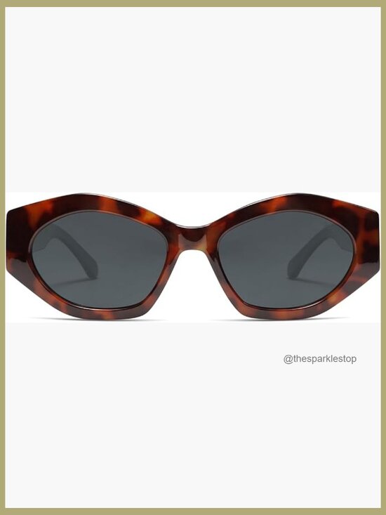 Hexagonal Polarized Sunglasses Plastic Frame UV400 Protection